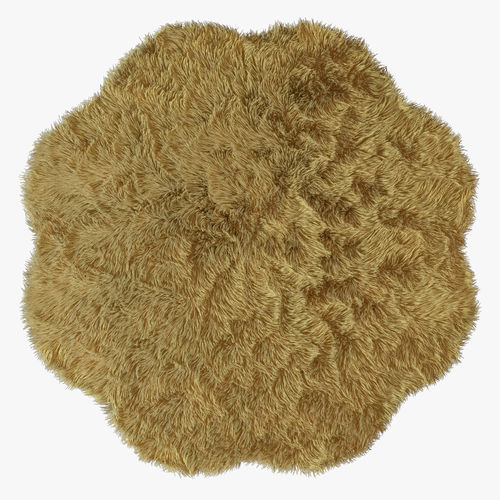 New Zealand sheepskin beige figure 3D model