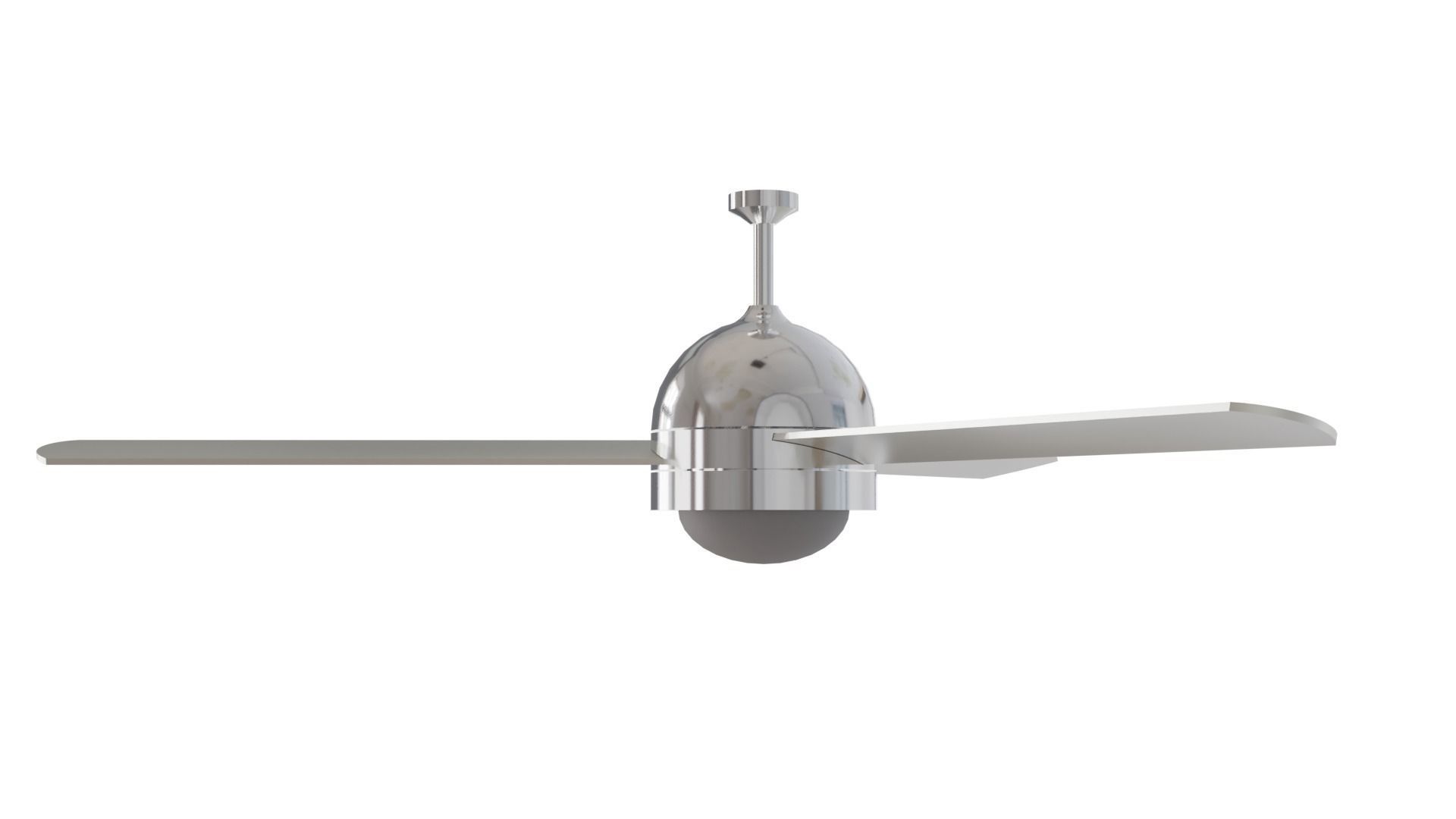 Real Size Modern Ceiling fan Low-poly 3D model_3