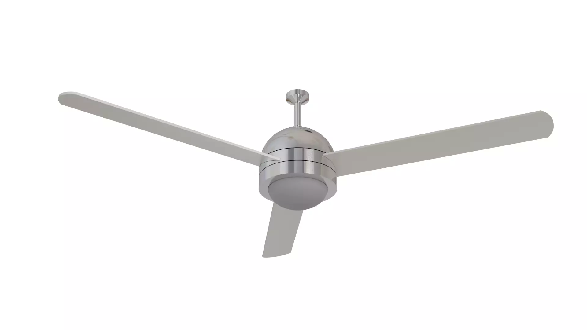 Real Size Modern Ceiling fan Low-poly 3D model_0