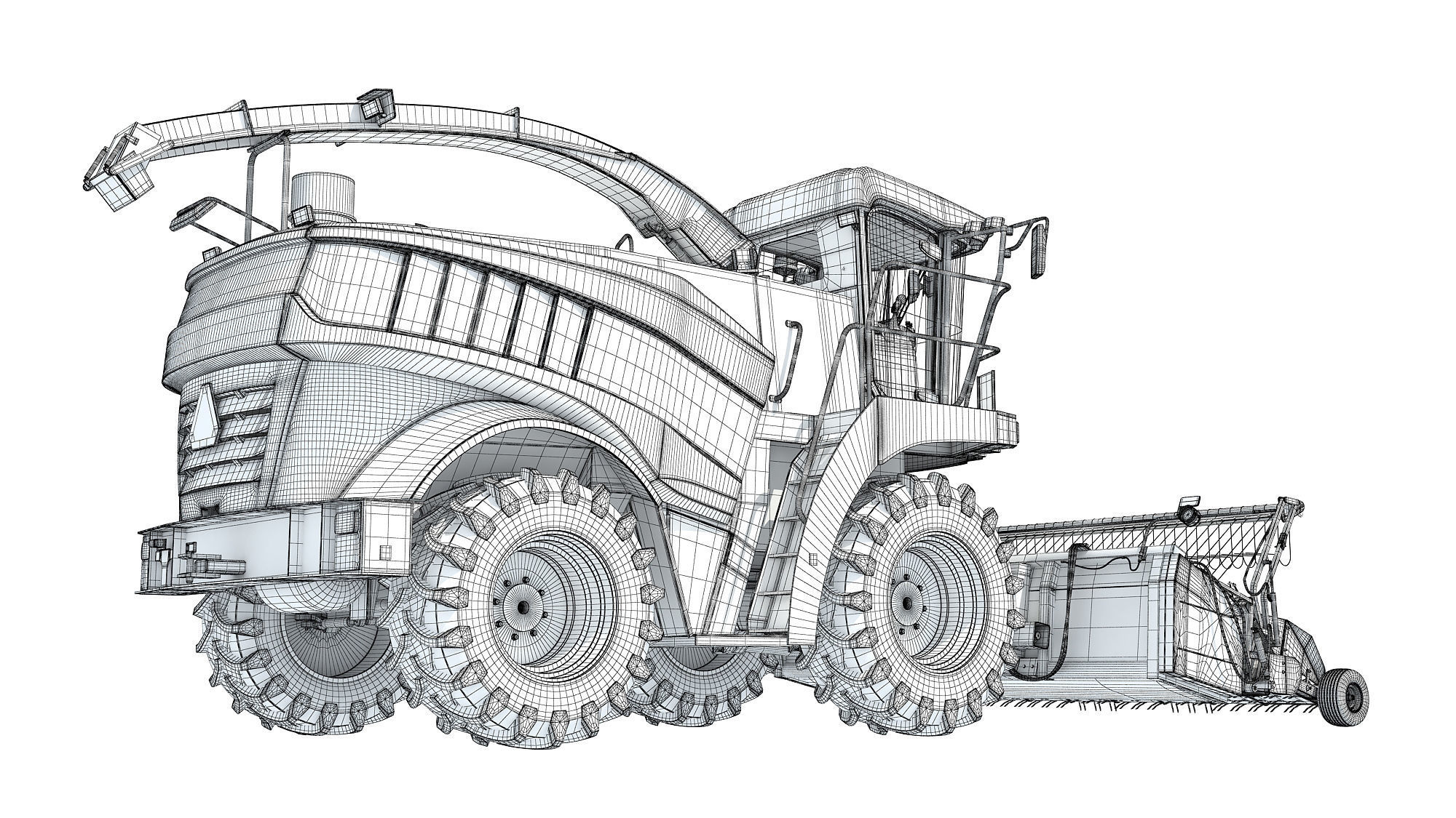 Combine Harvester 3D model_17