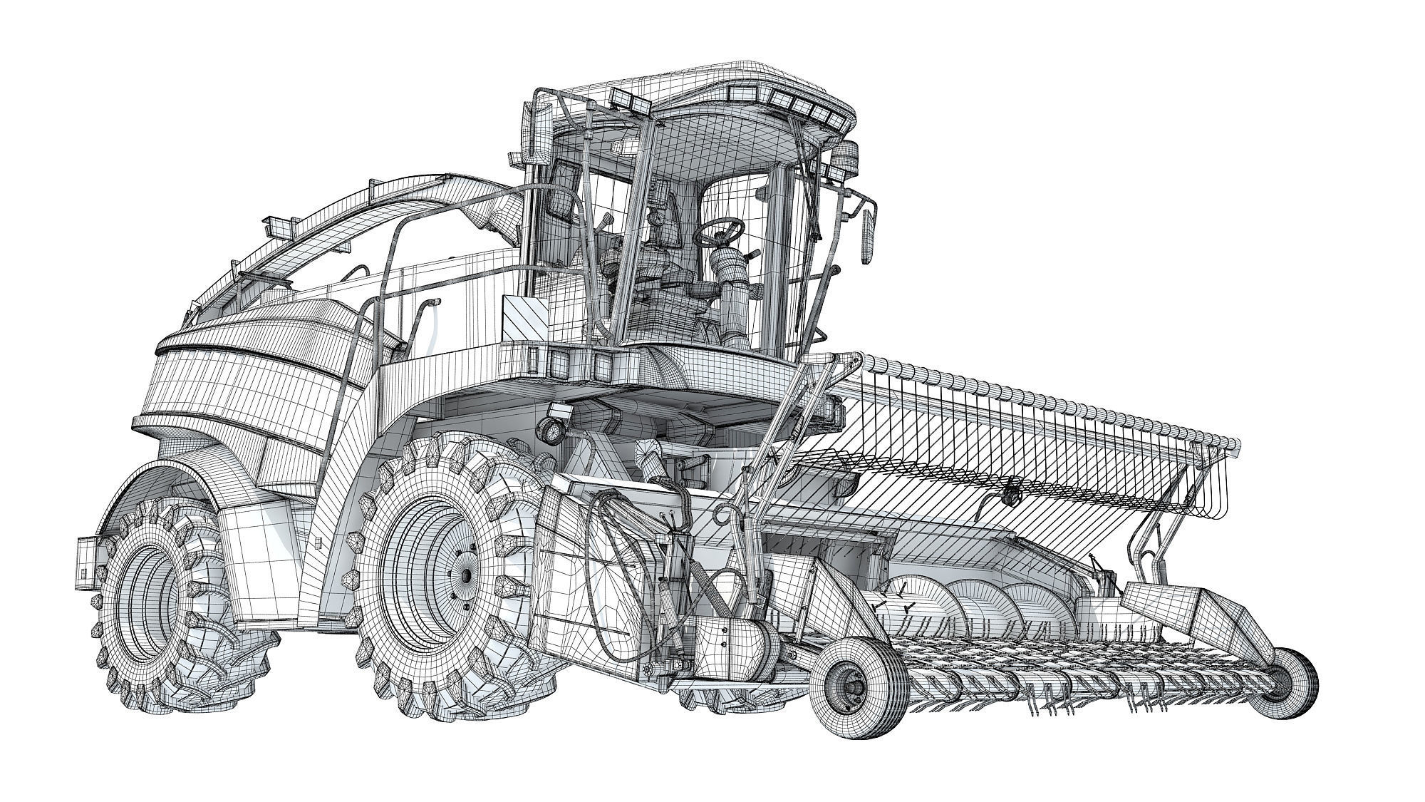 Combine Harvester 3D model_18