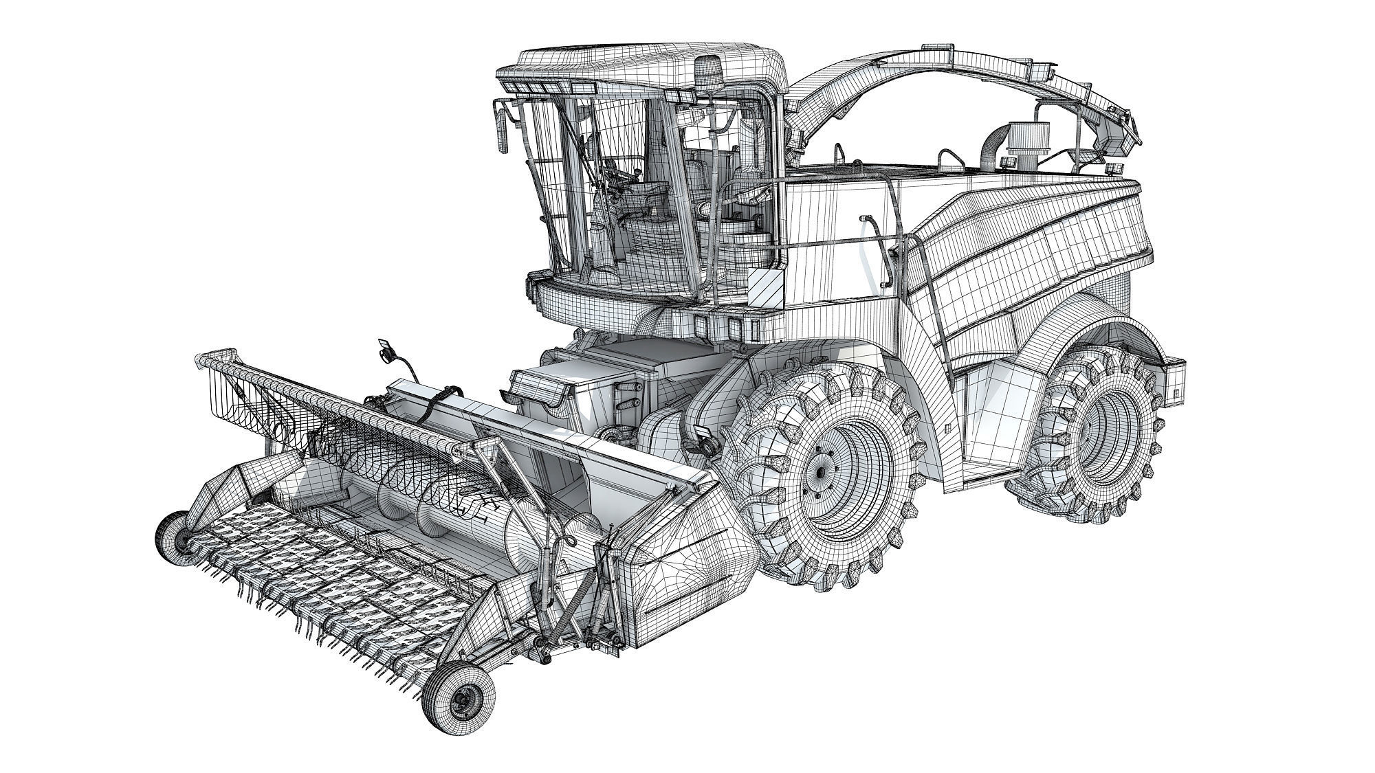 Combine Harvester 3D model_15