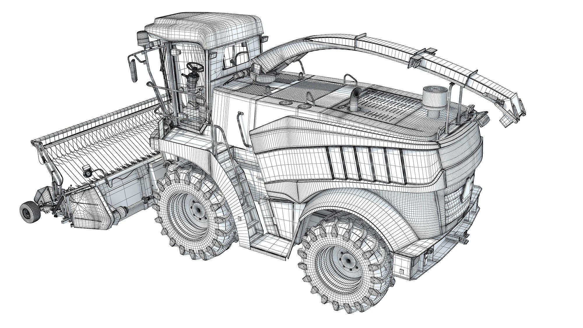 Combine Harvester 3D model_16