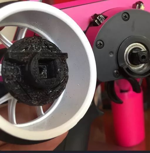 Sanwa MT4 Steering Wheel Adapter for 12 mm Hex 3D print model_2