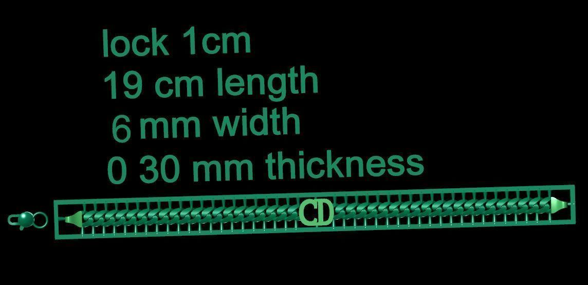 One piece fusion chain is cast directly 3D print model 6MM CD 3D print model_2