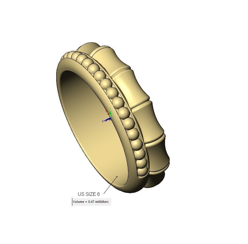 Beaded bamboo stacker band US sizes 6to9 3D print model_11