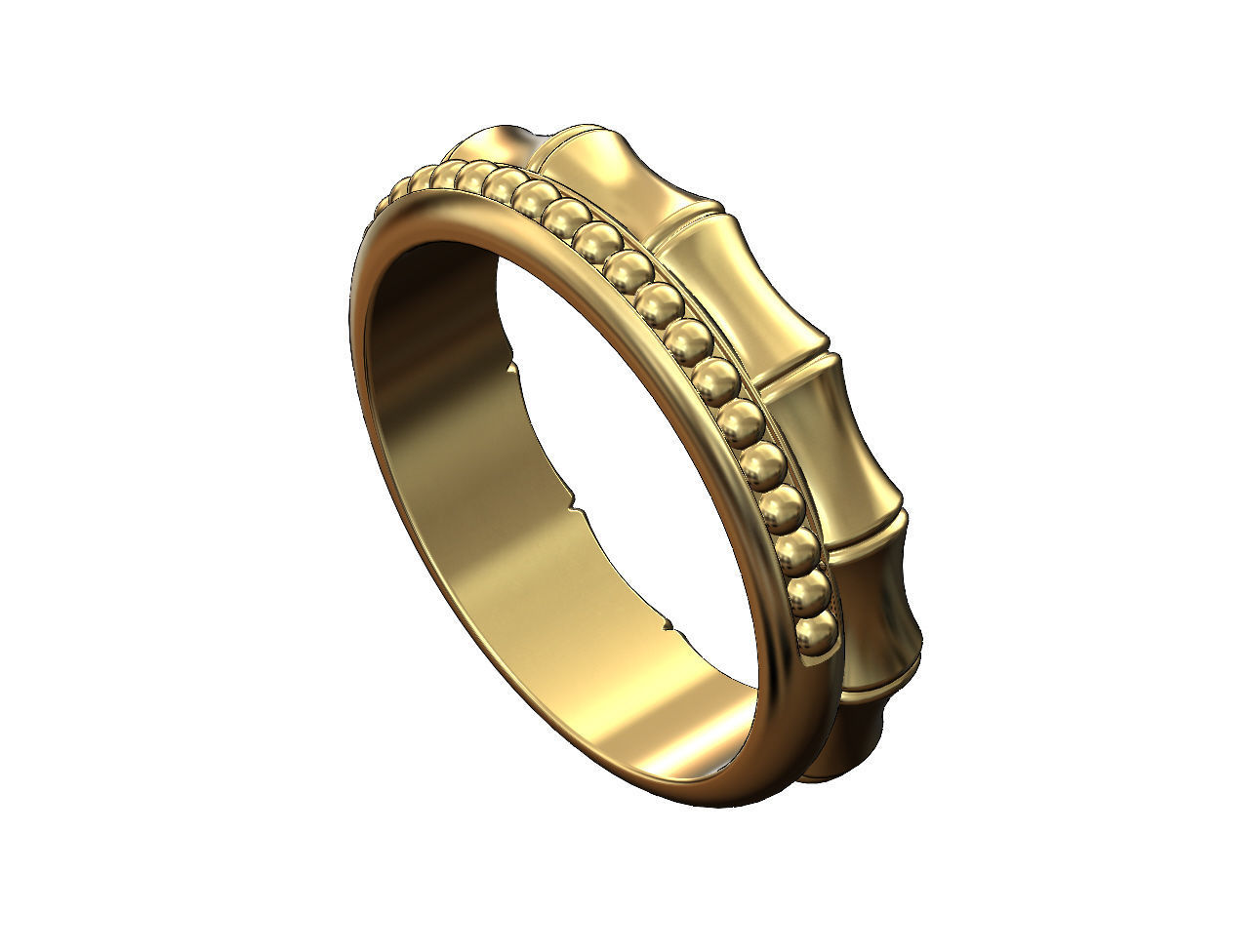 Beaded bamboo stacker band US sizes 6to9 3D print model_5