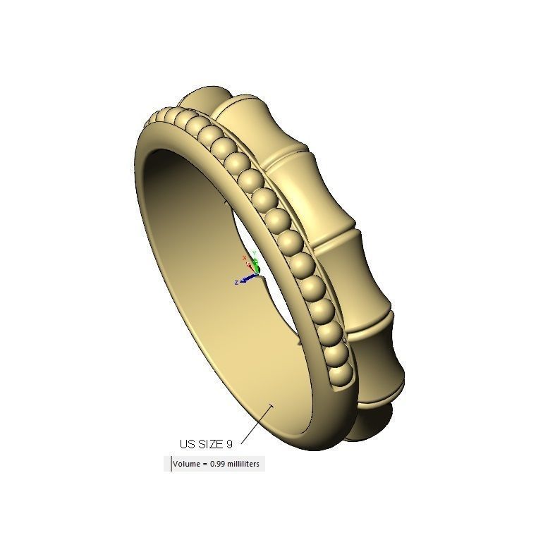 Beaded bamboo stacker band US sizes 6to9 3D print model_12