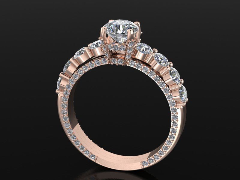 ring round gem 3D print model_1