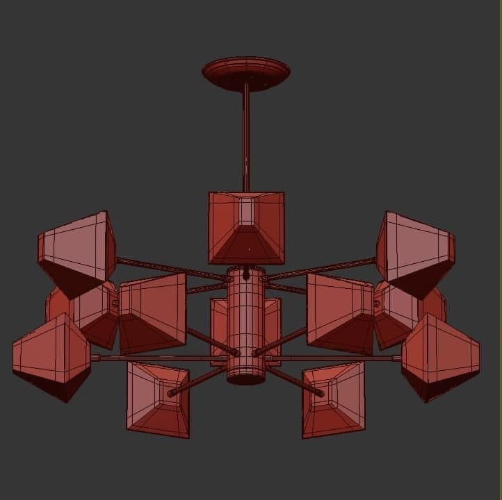 Ceiling chandelier Lumen Lux 3D model_2
