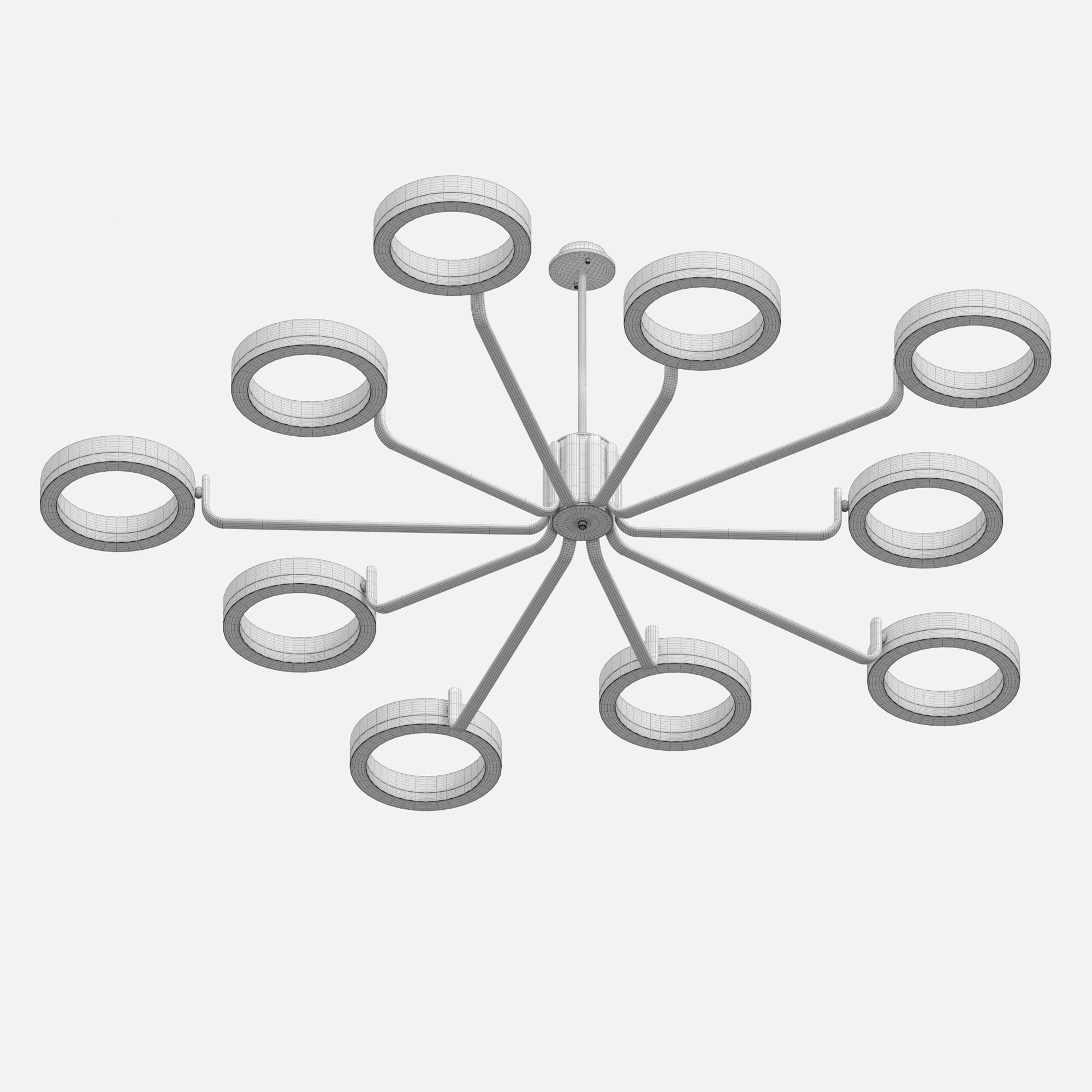 Ceiling Chandelier Lumen Lux 3D model_2