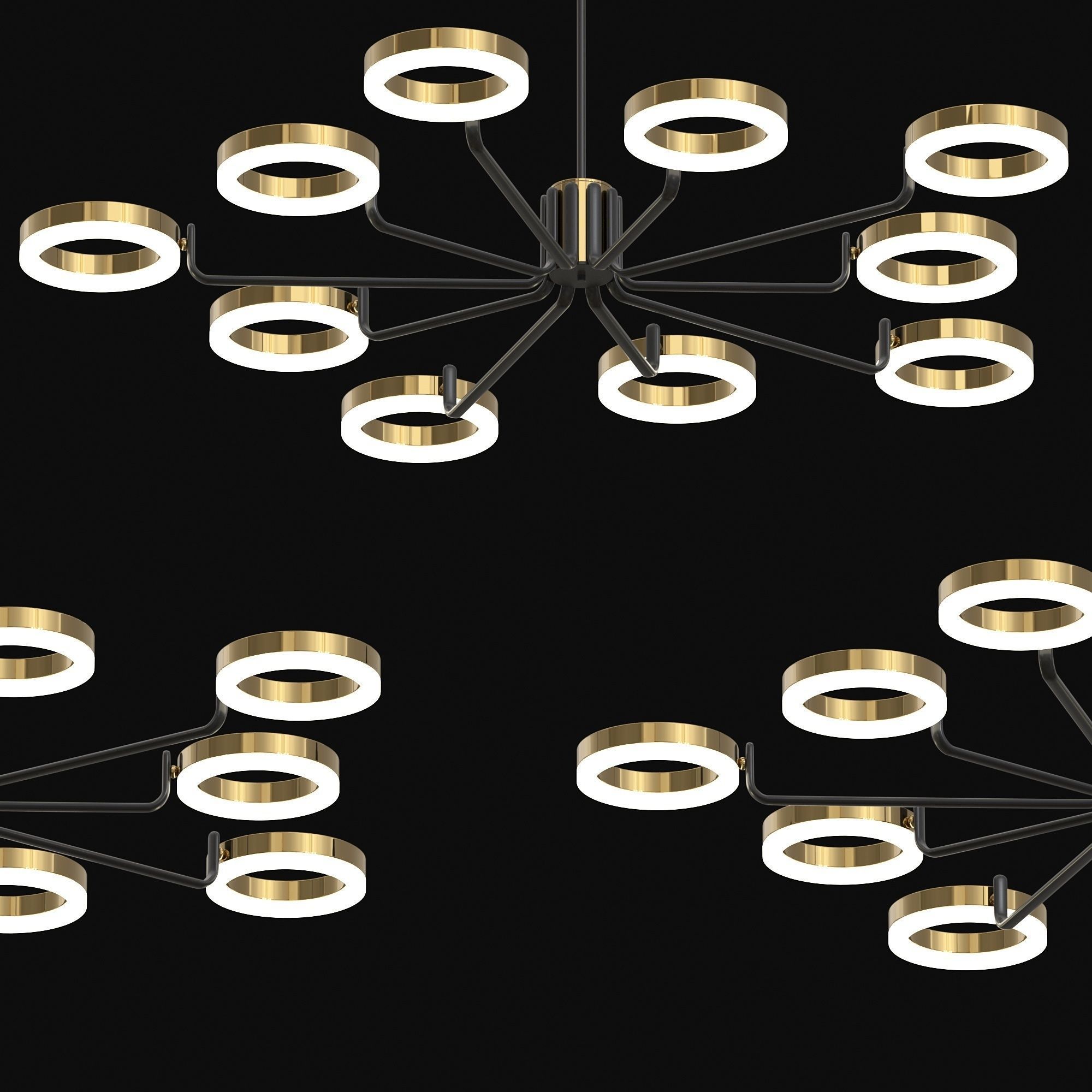 Ceiling Chandelier Lumen Lux 3D model_3