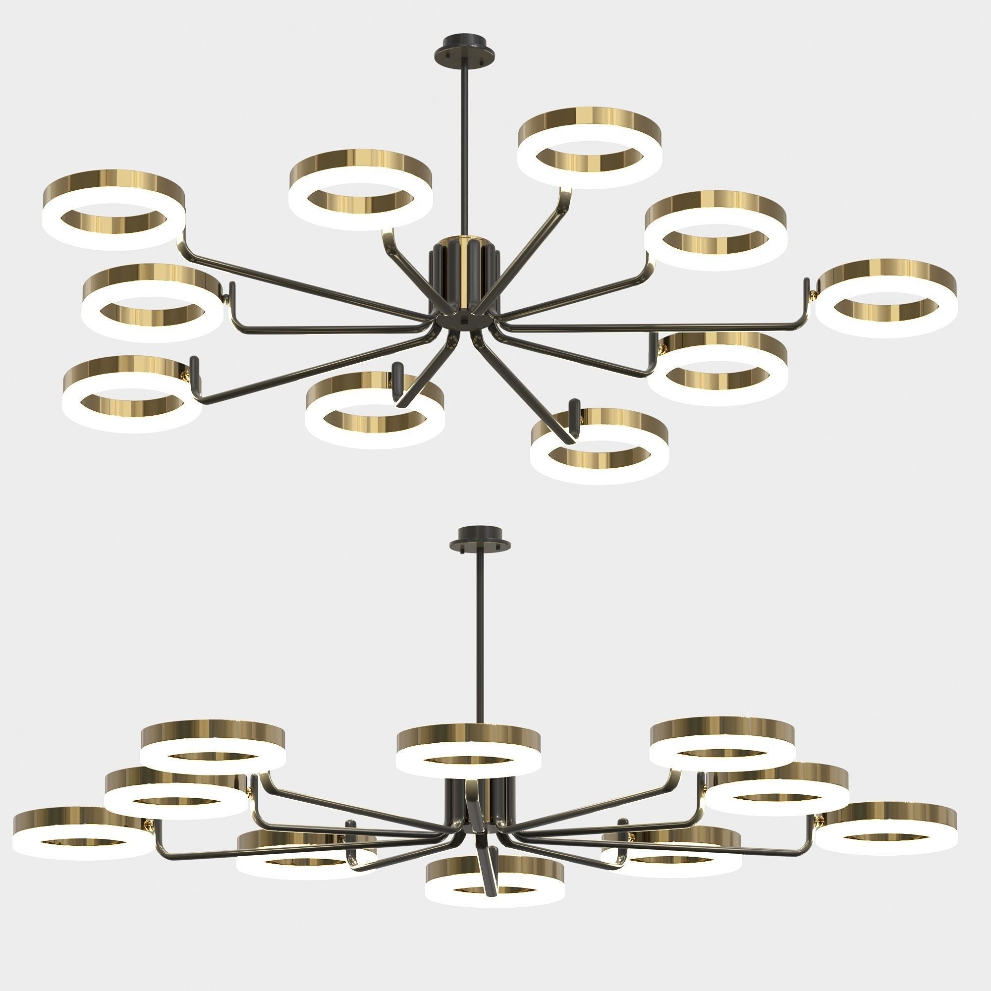 Ceiling Chandelier Lumen Lux 3D model_4