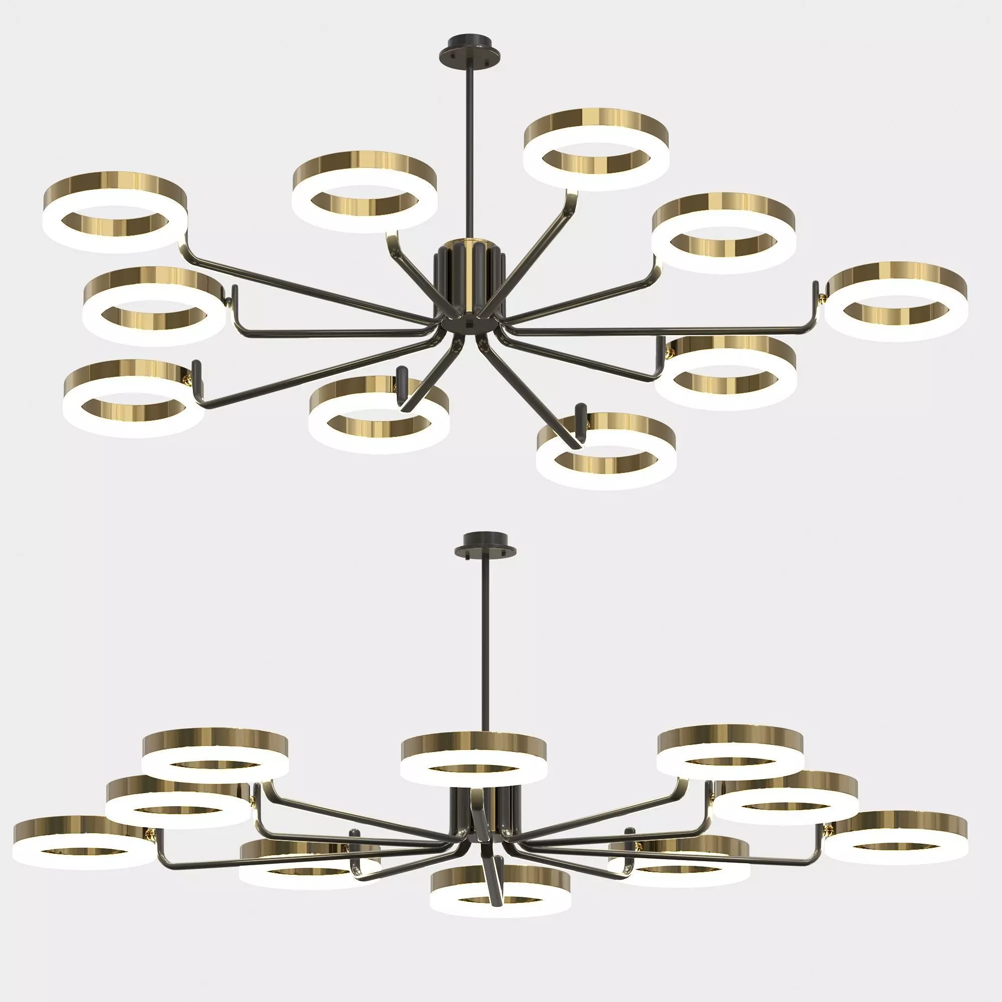 Ceiling Chandelier Lumen Lux 3D model_0