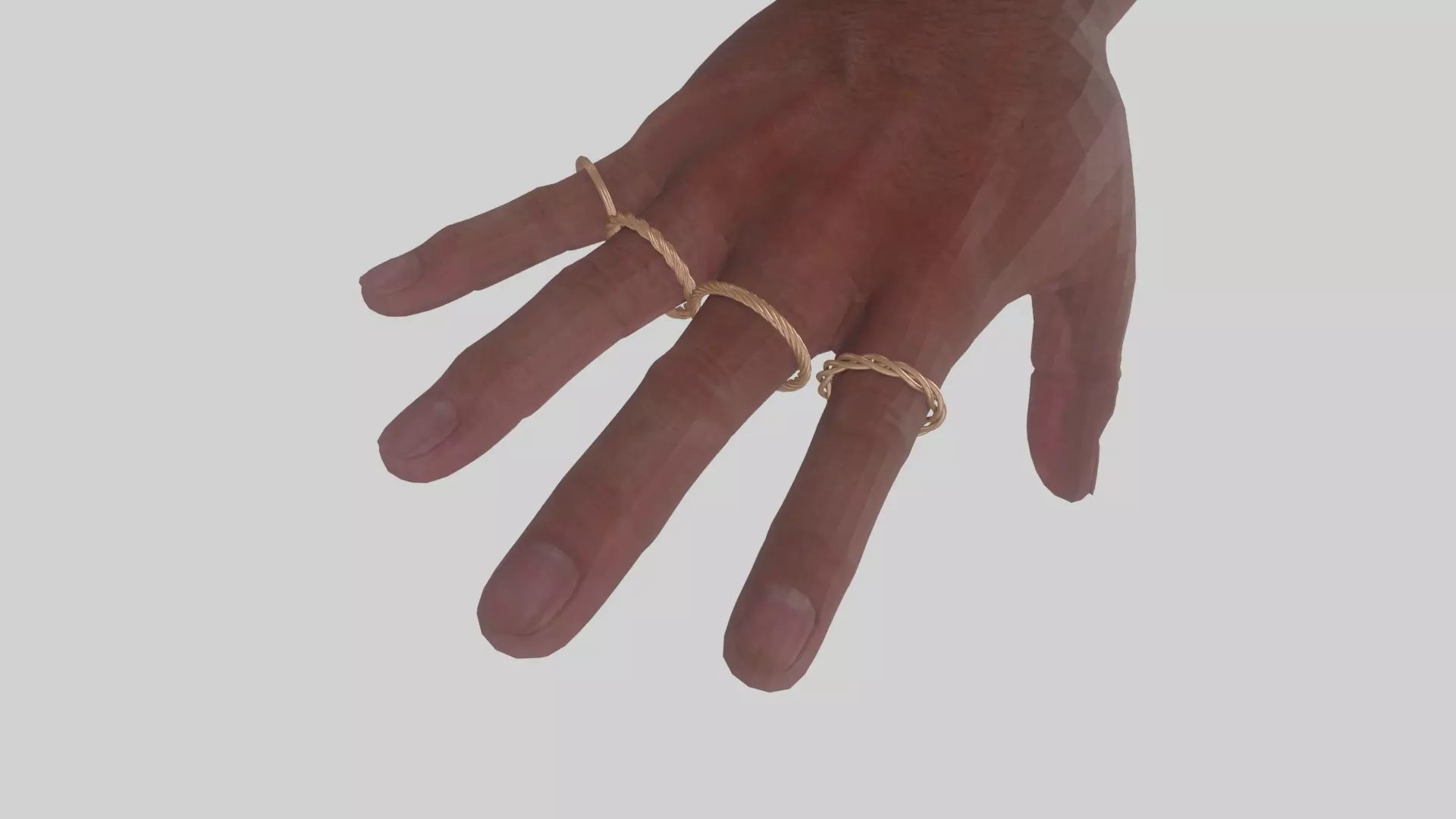 Rope Rings 3D print model_0