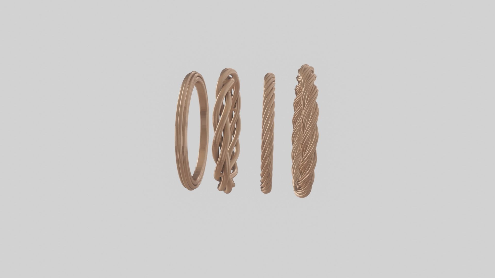 Rope Rings 3D print model_1