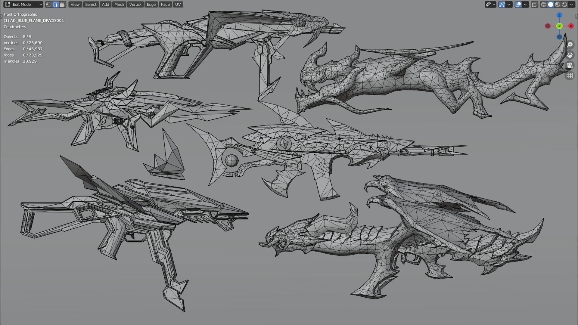 Choose A Weapon To Evolve UMP MP40 SCAR XM8 M1014 AK 3D model_2