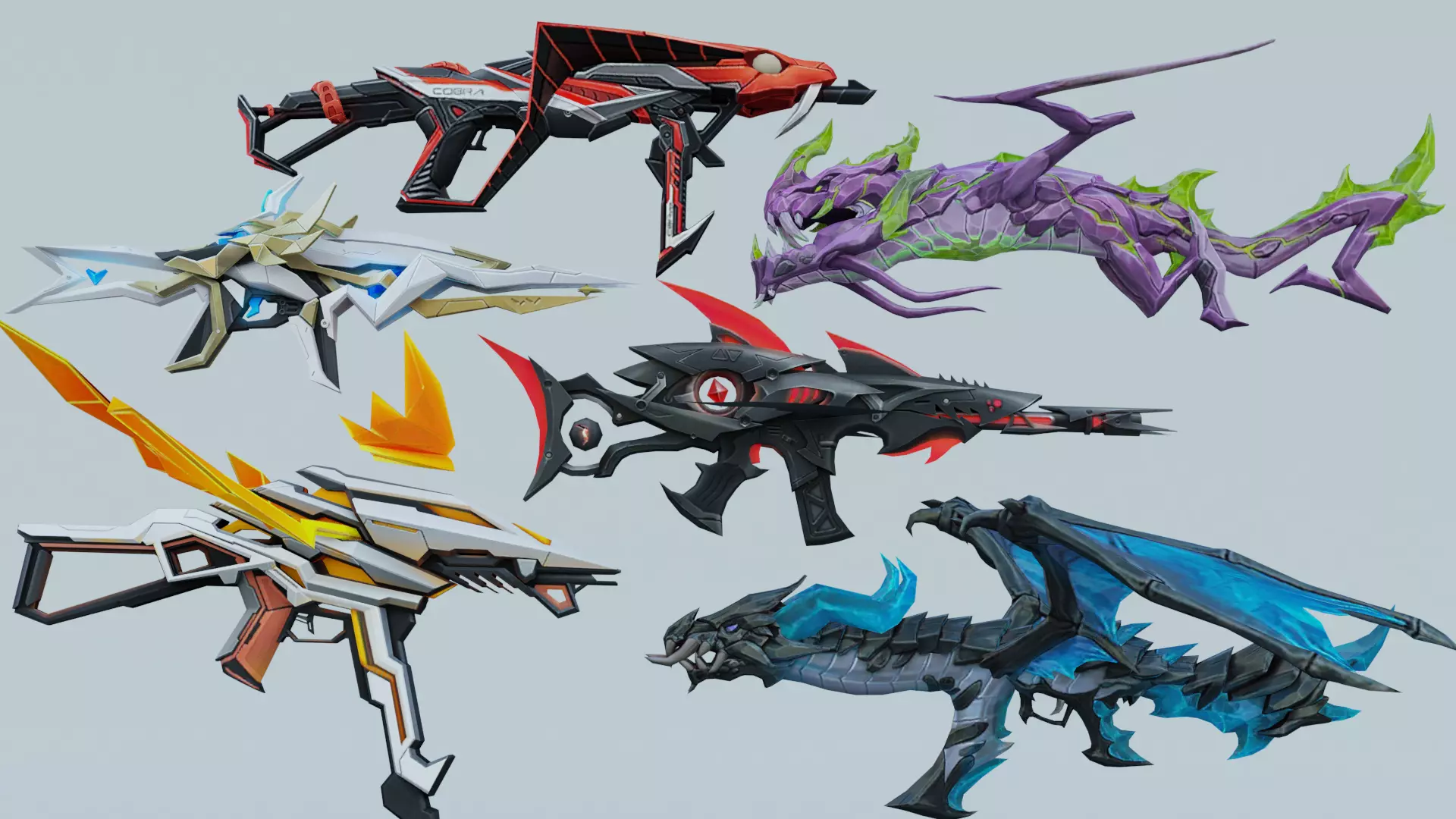 Choose A Weapon To Evolve UMP MP40 SCAR XM8 M1014 AK 3D model_0