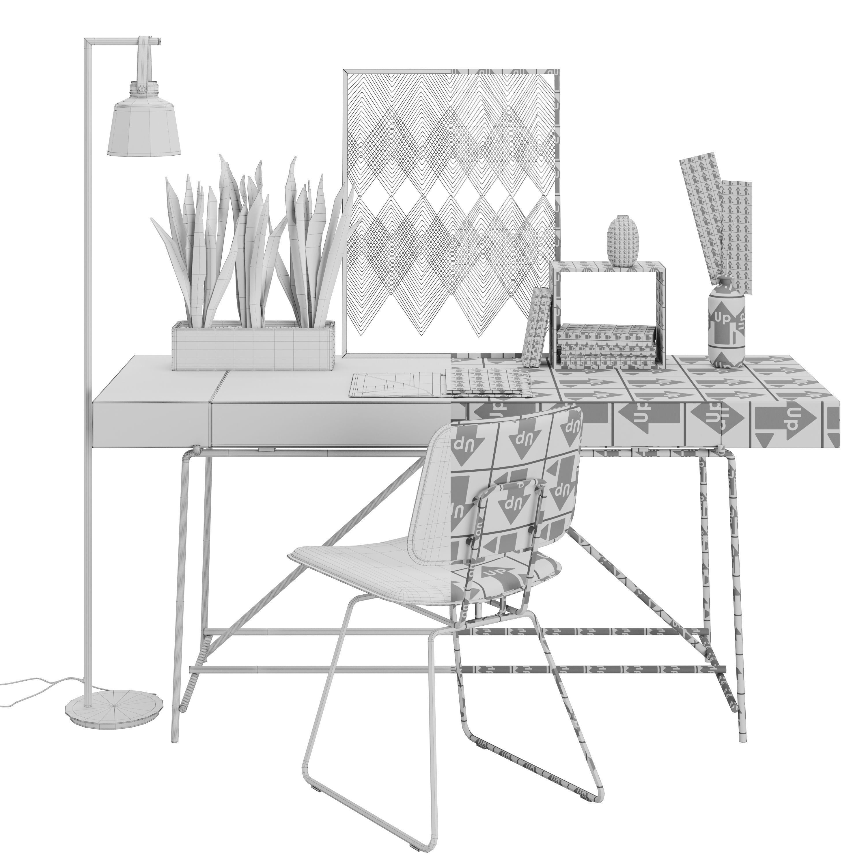 Workplace 02 3D model_5