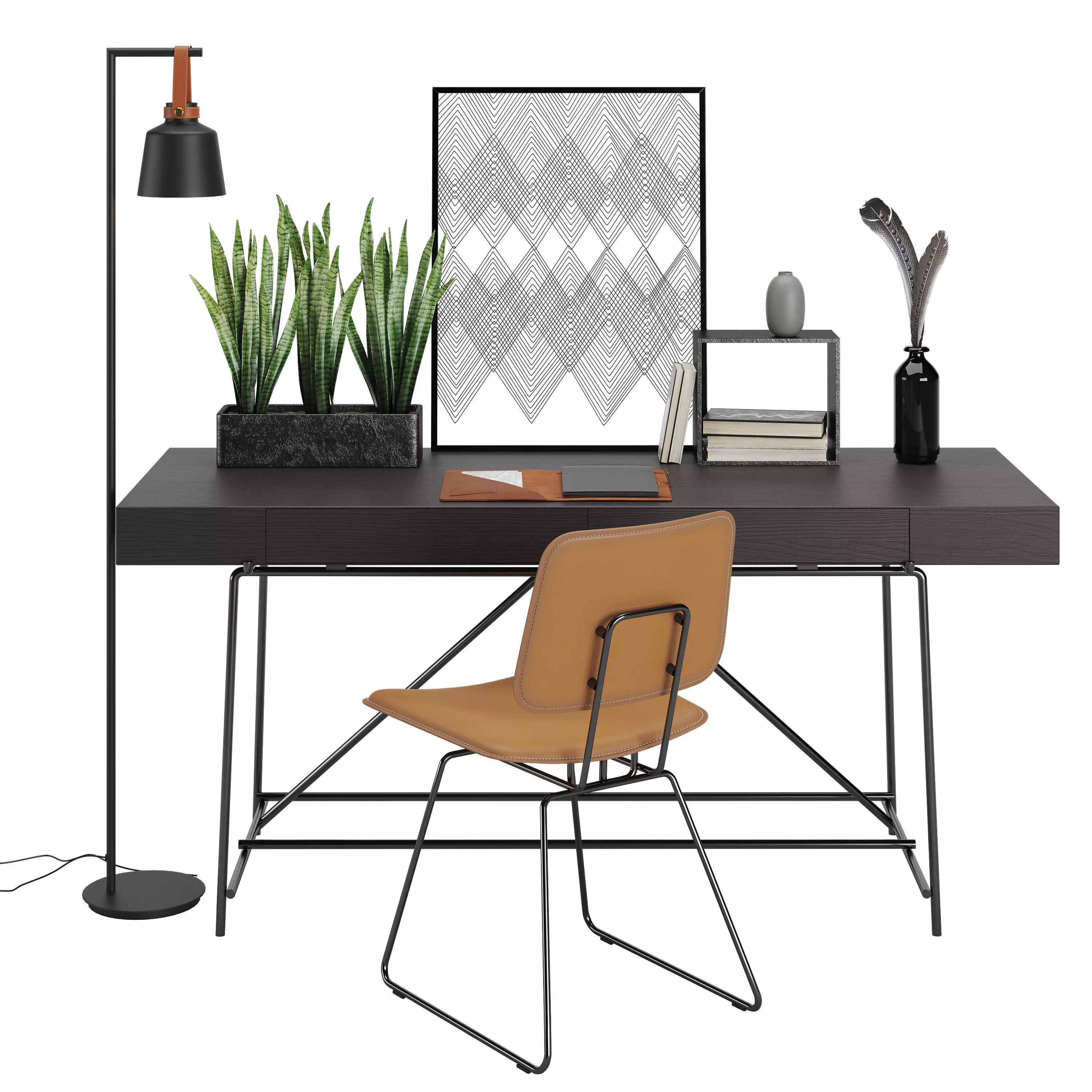 Workplace 02 3D model_0