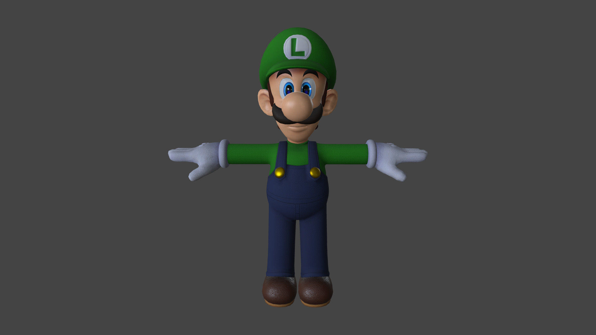 BROS-008 Luigi Low-poly 3D model_2