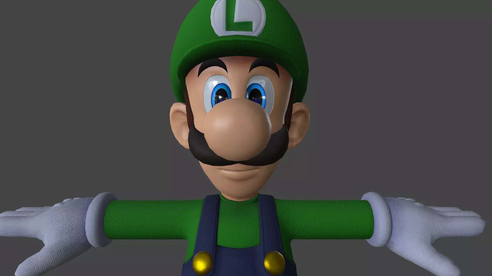 BROS-008 Luigi Low-poly 3D model_0