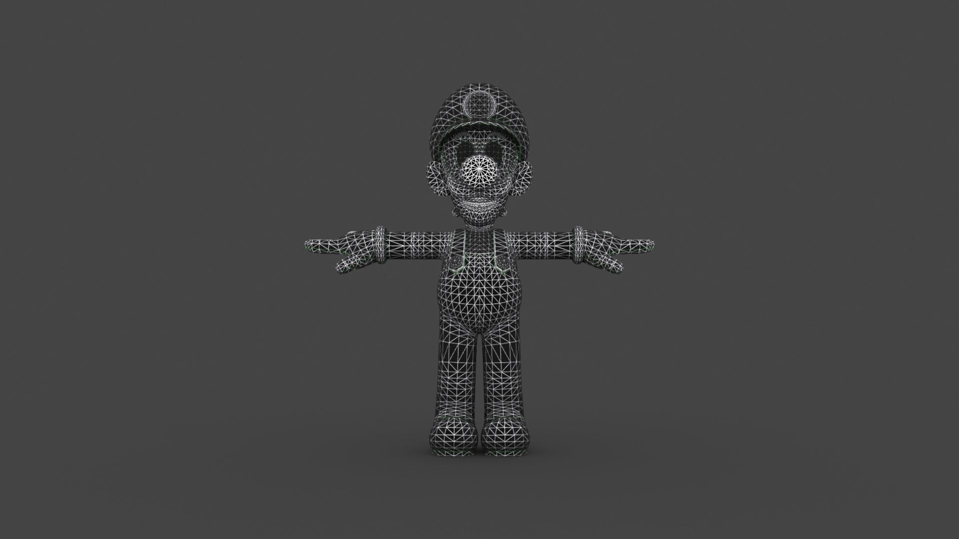 BROS-008 Luigi Low-poly 3D model_5