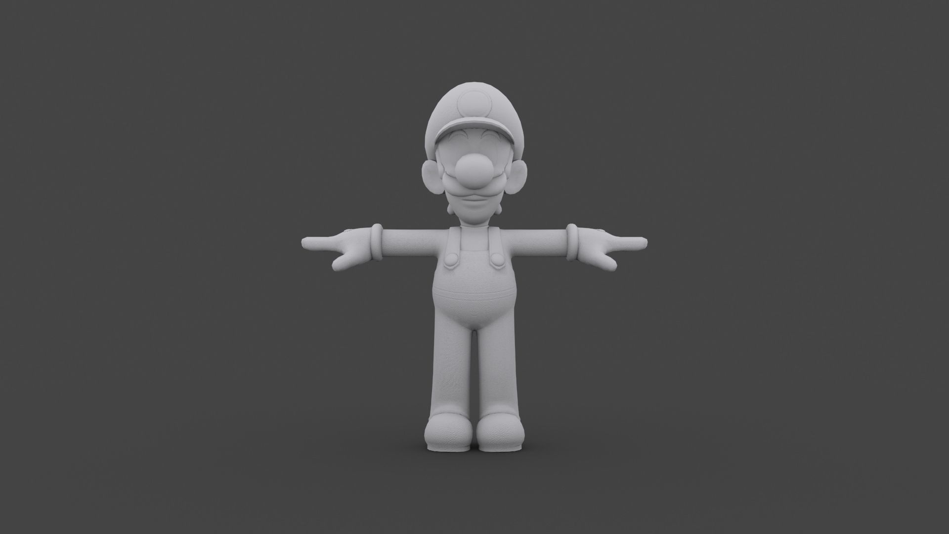 BROS-008 Luigi Low-poly 3D model_4