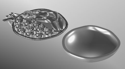 Pomegranate pendant 3D print model_42