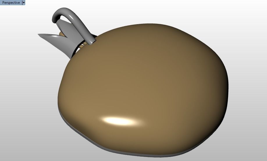 Pomegranate pendant 3D print model_25