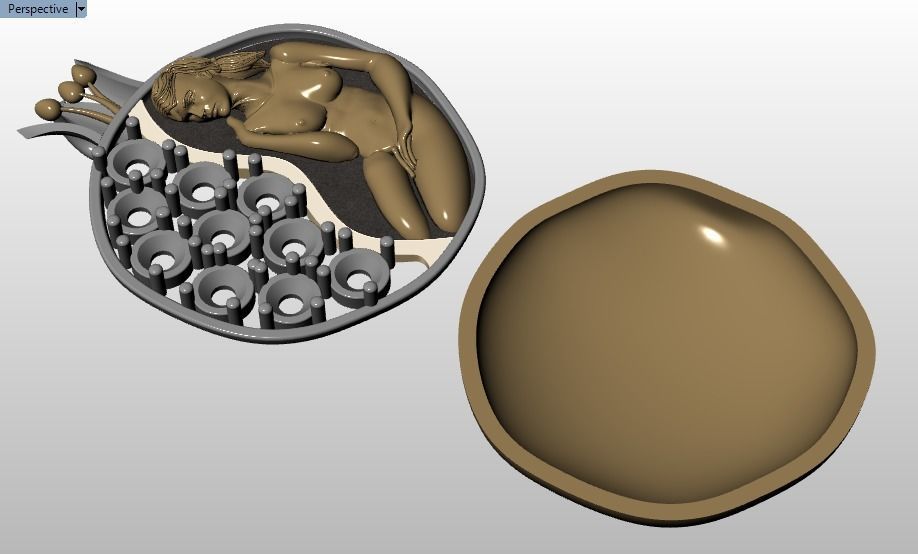 Pomegranate pendant 3D print model_27