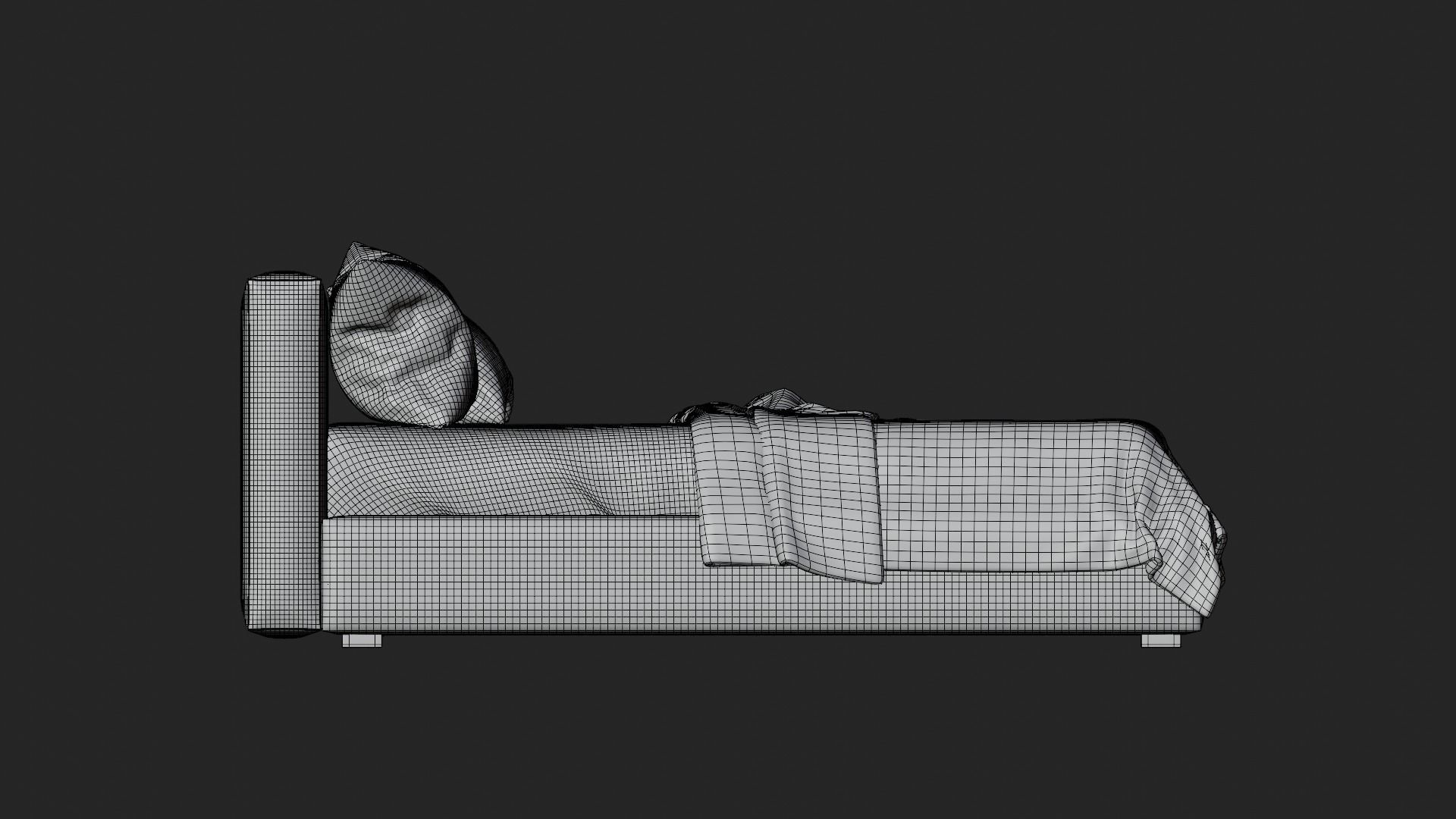 SAMOA BED RELAXED Free 3D model_4