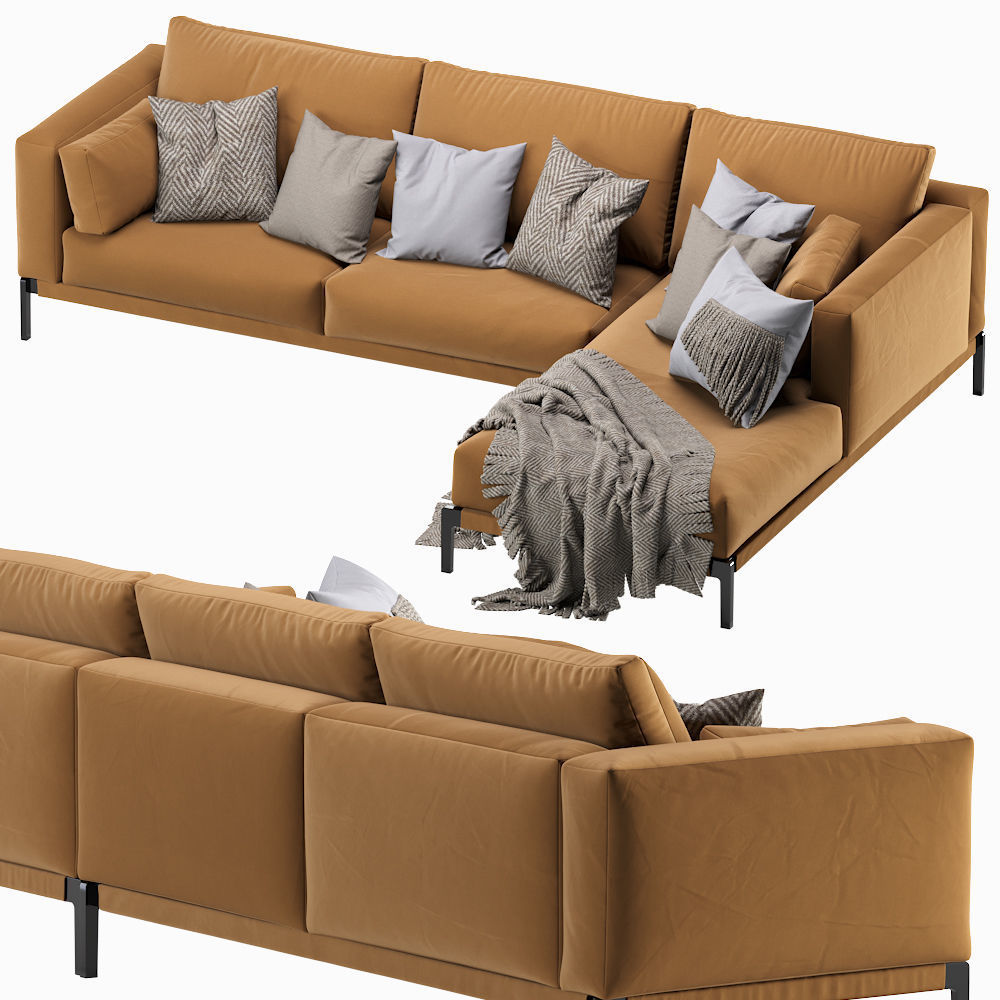 Flexform Romeo Chaise Longue Sofa 3D model_1