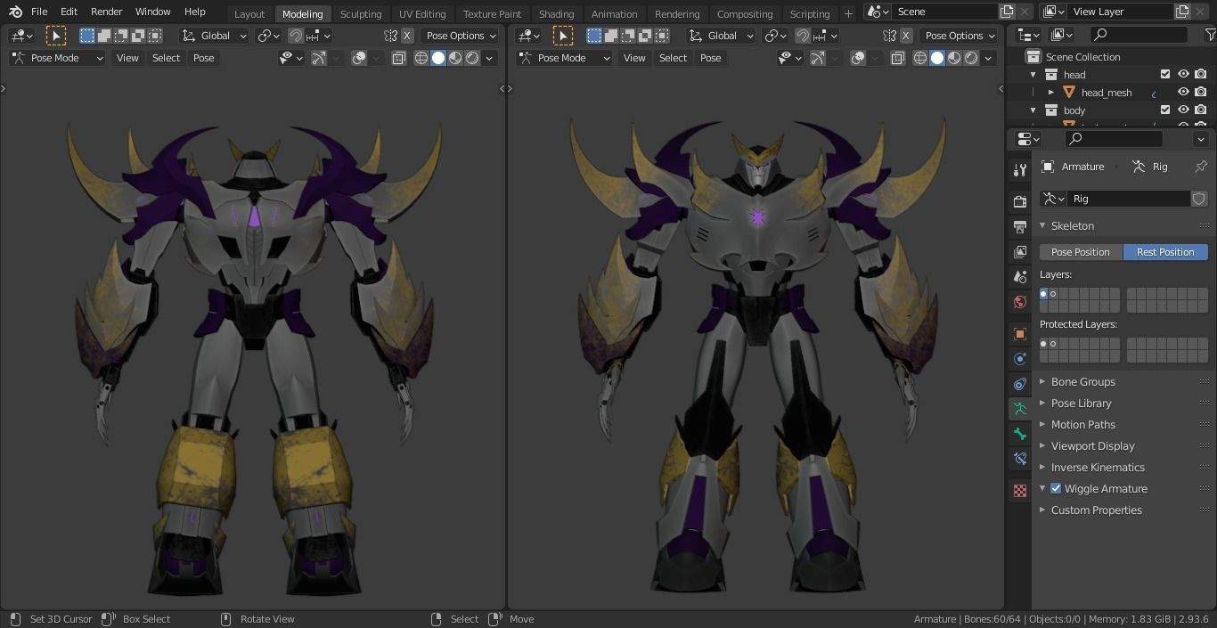 Megatron Transformers Prime Character Rig Low-poly 3D model_14