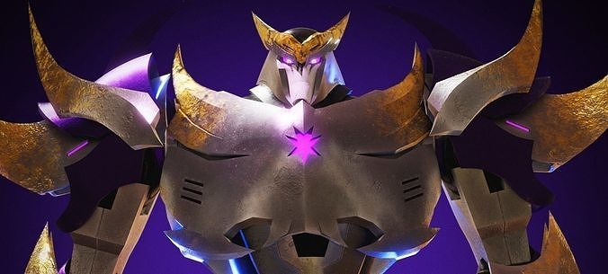 Megatron Transformers Prime Character Rig Low-poly 3D model
