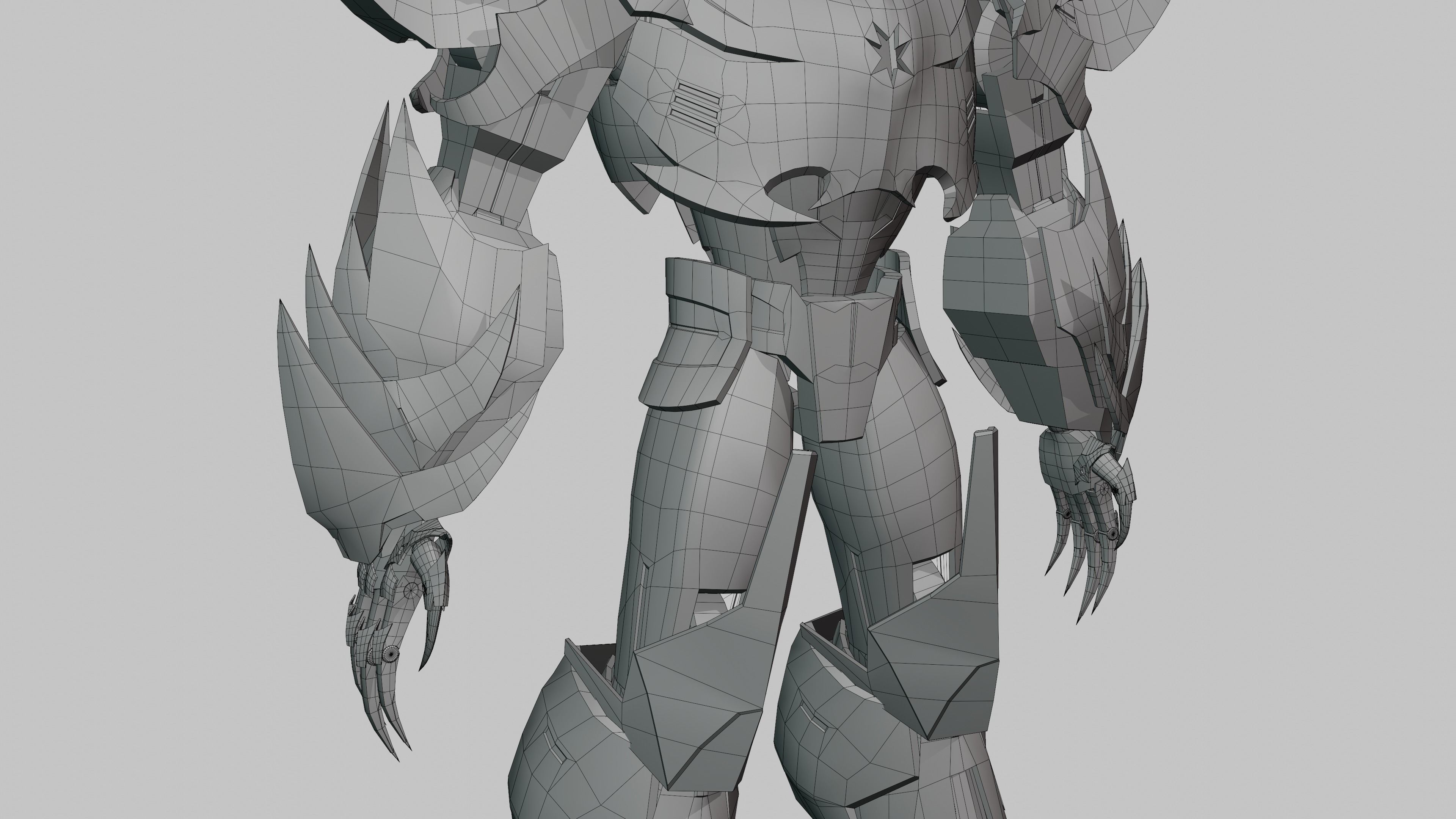Megatron Transformers Prime Character Rig Low-poly 3D model_17