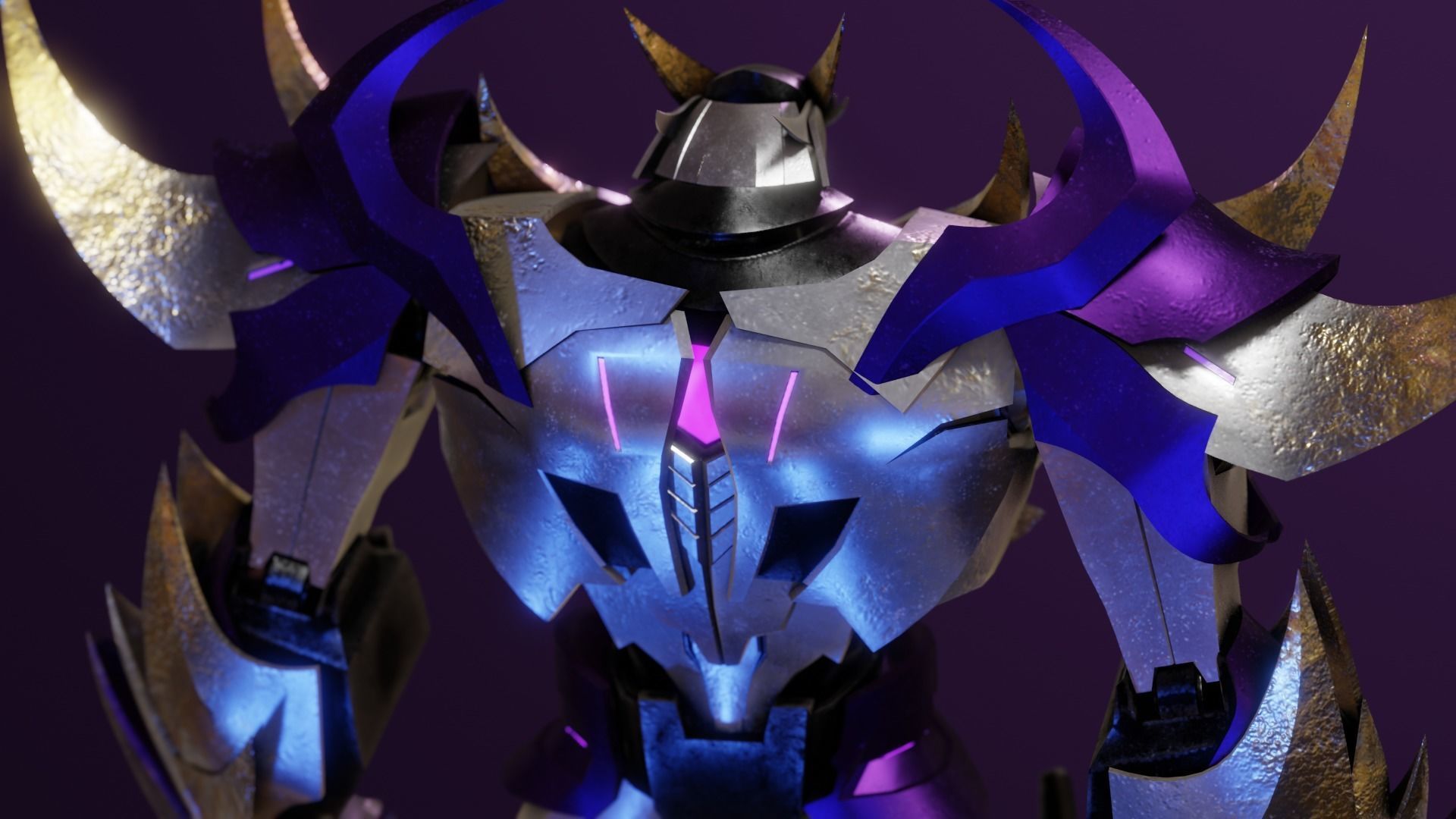 Megatron Transformers Prime Character Rig Low-poly 3D model_6