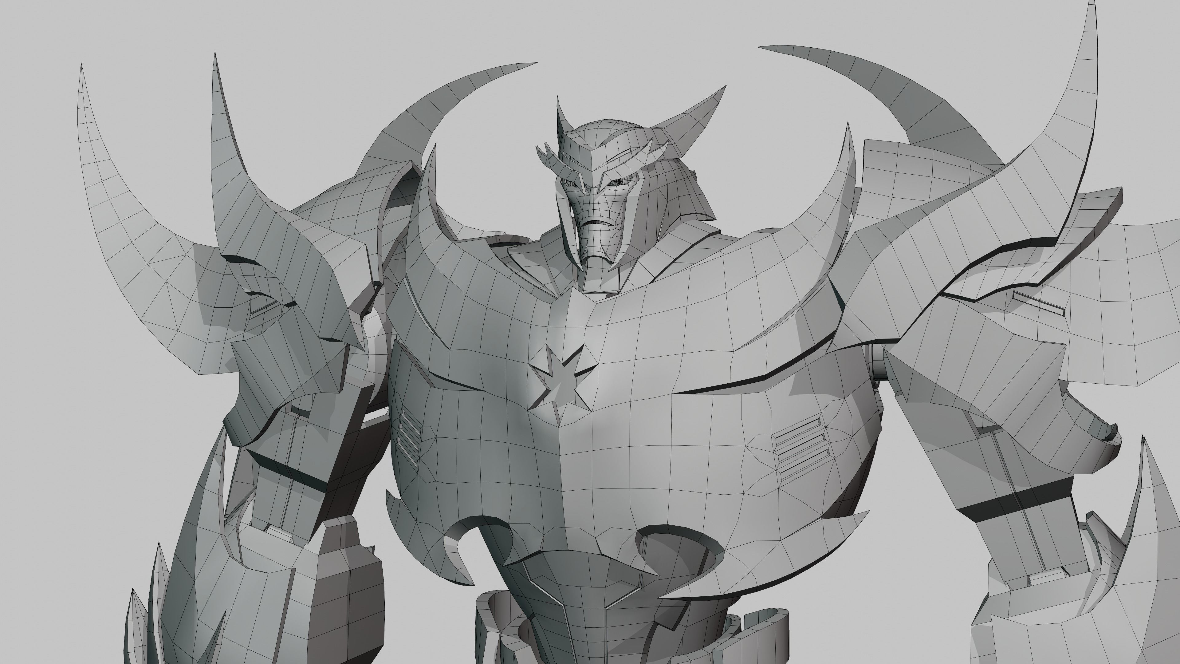 Megatron Transformers Prime Character Rig Low-poly 3D model_16
