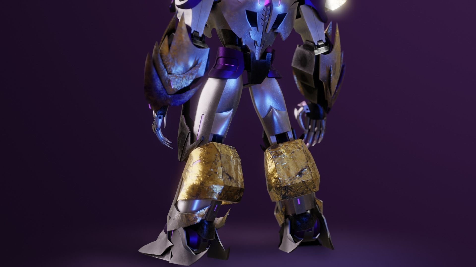 Megatron Transformers Prime Character Rig Low-poly 3D model_7