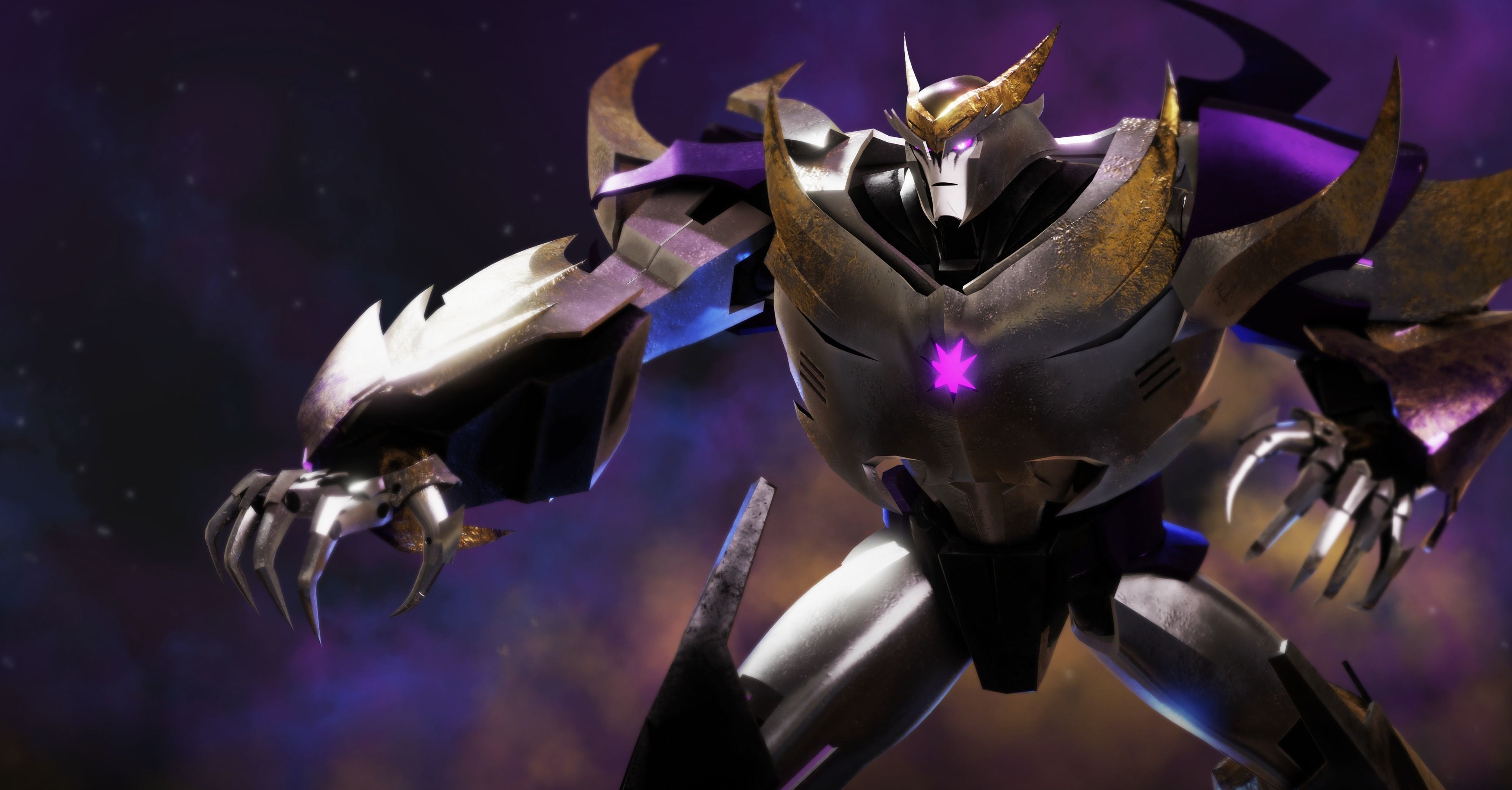 Megatron Transformers Prime Character Rig Low-poly 3D model_3