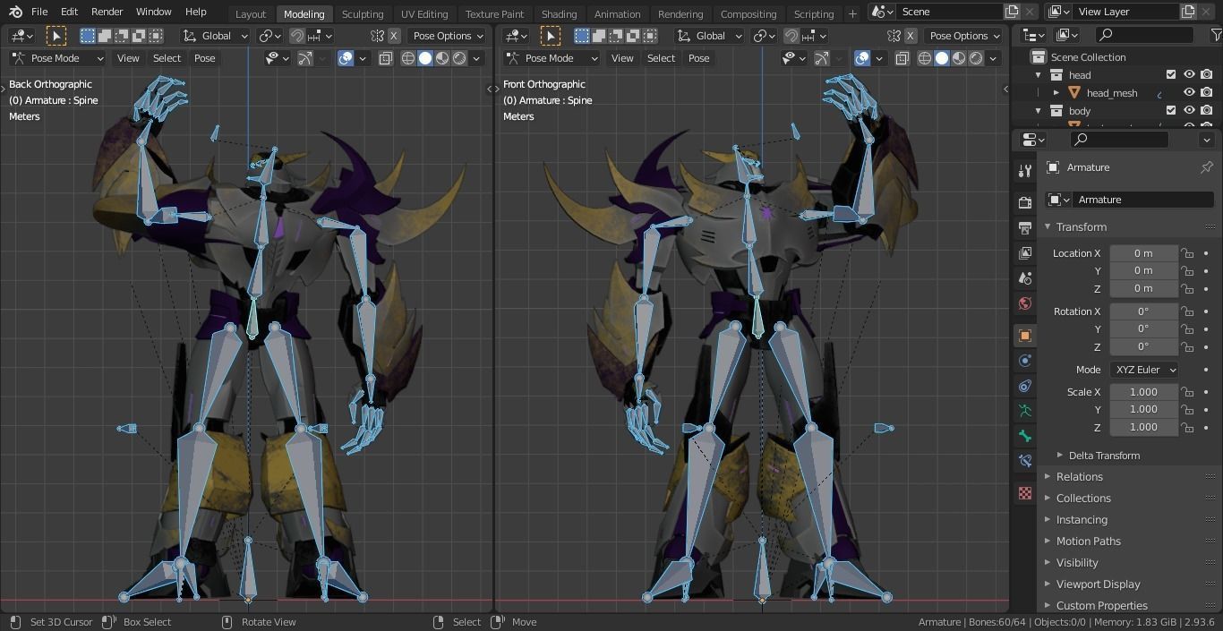 Megatron Transformers Prime Character Rig Low-poly 3D model_13