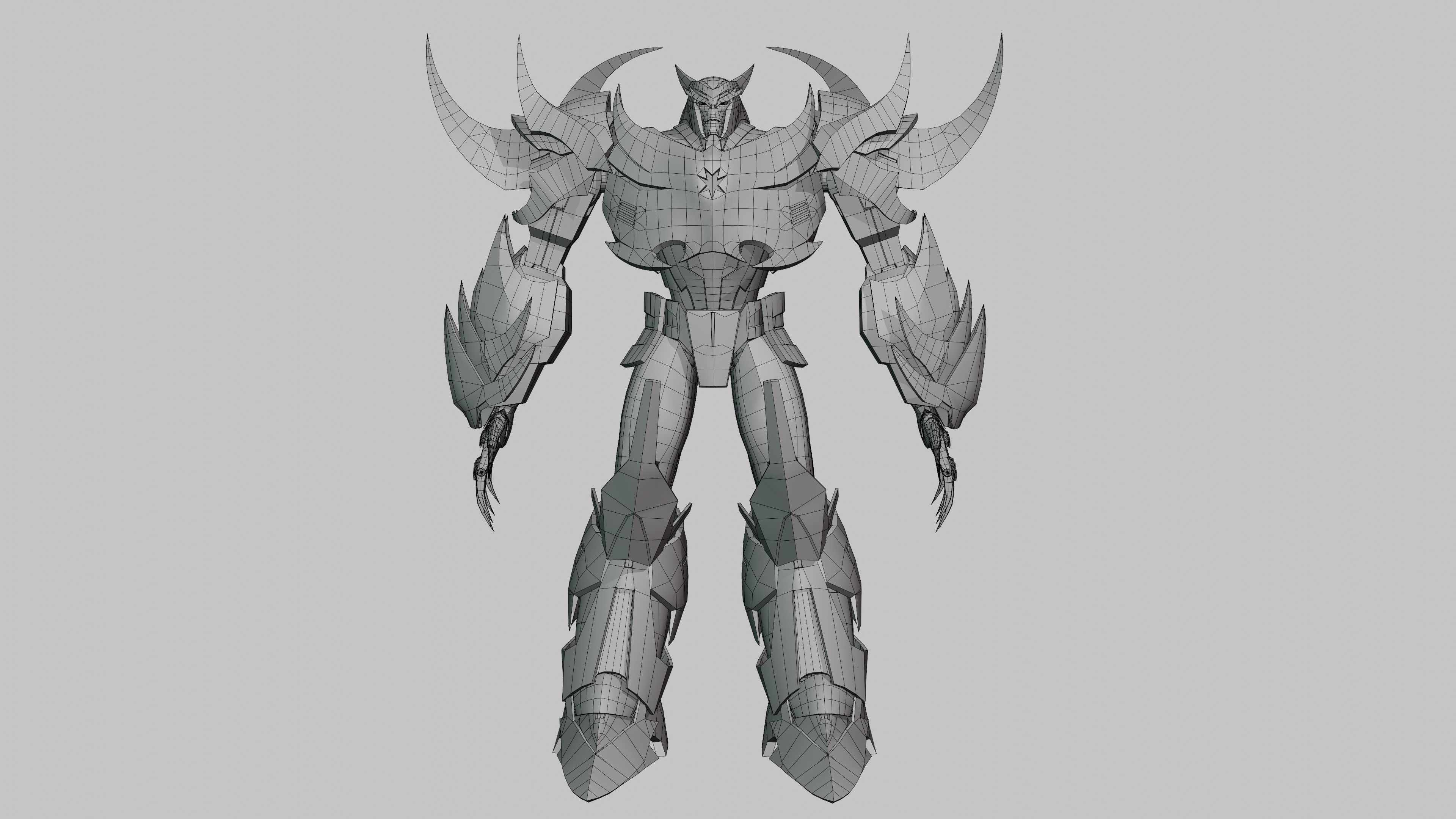 Megatron Transformers Prime Character Rig Low-poly 3D model_15