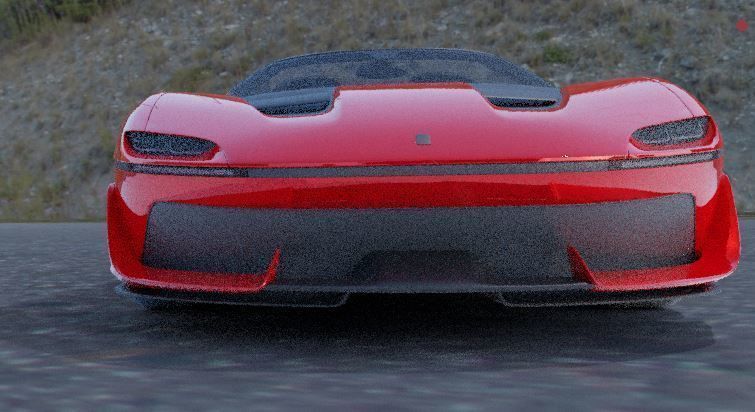 ferrari j50 gold edition Low-poly 3D model_4