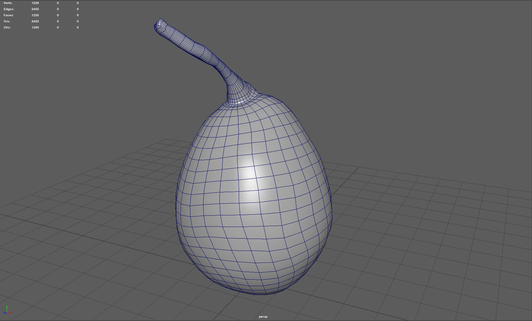 Conference pear Low-poly 3D model_6