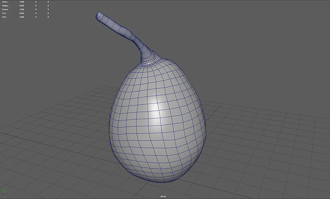 Conference pear Low-poly 3D model 6