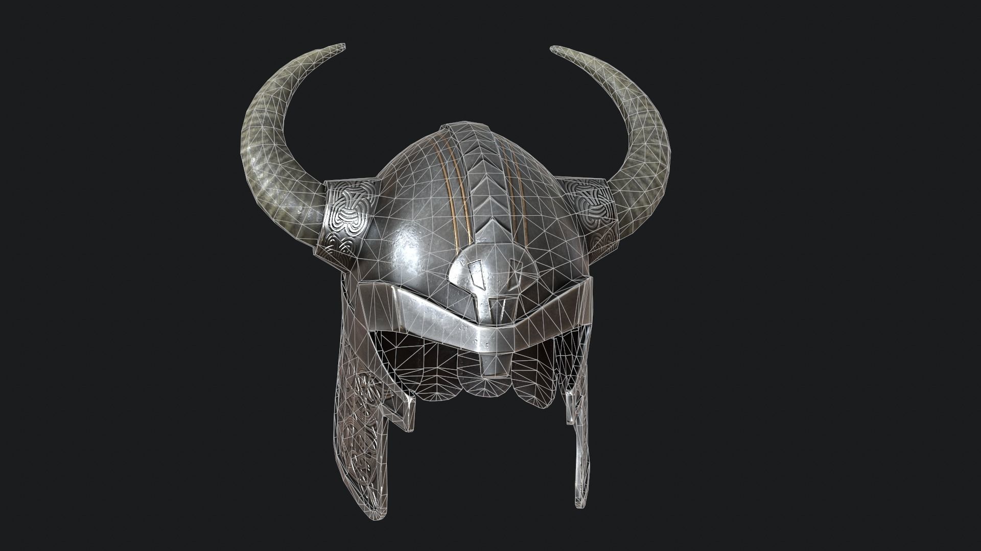 Viking helmet v5 Low-poly 3D model_20