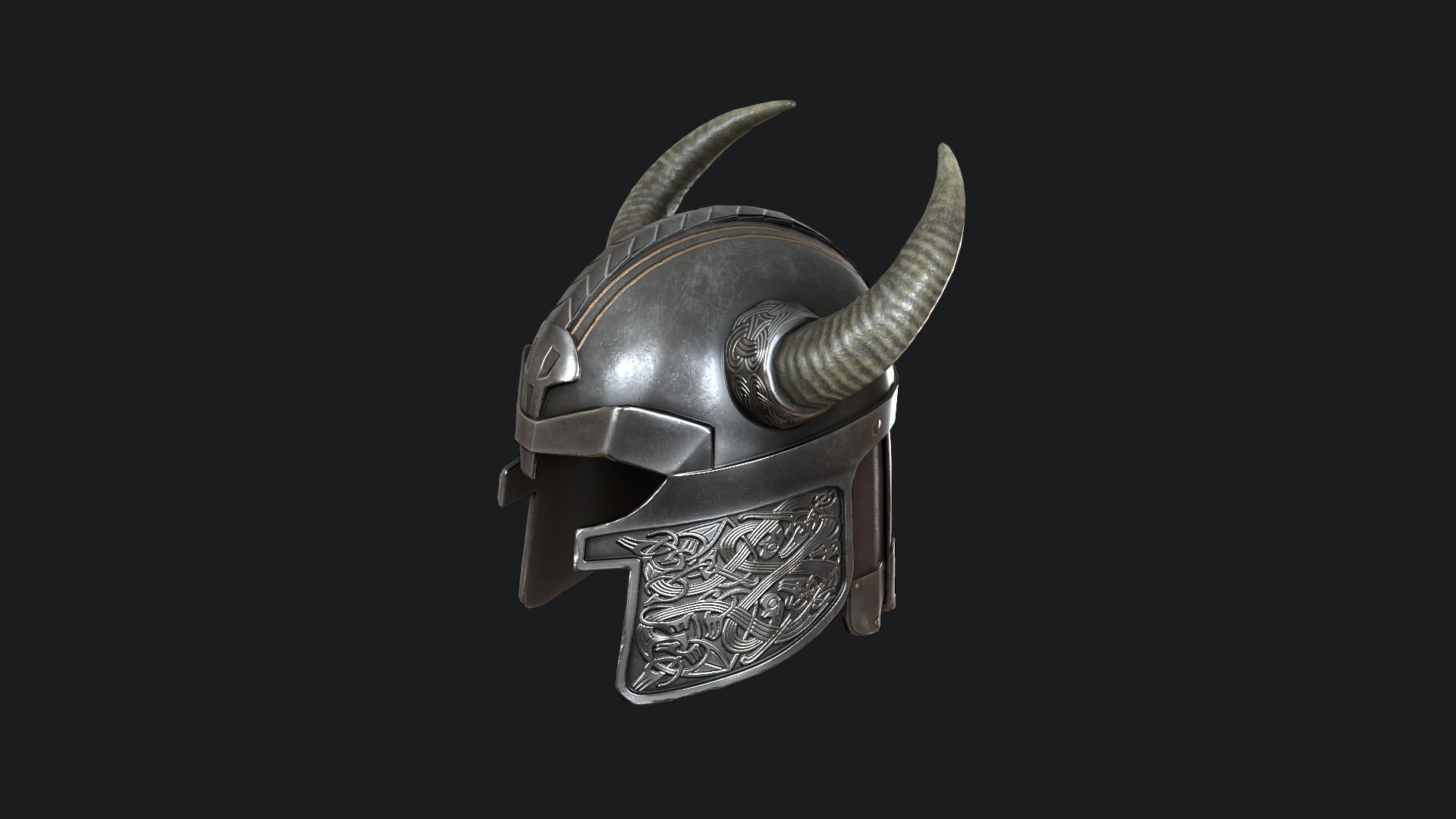 Viking helmet v5 Low-poly 3D model_5