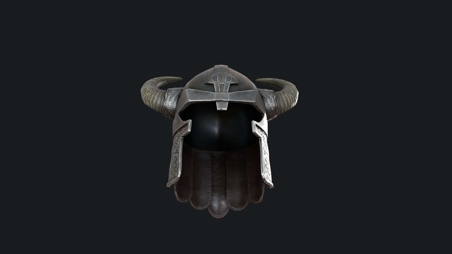 Viking helmet v5 Low-poly 3D model_19