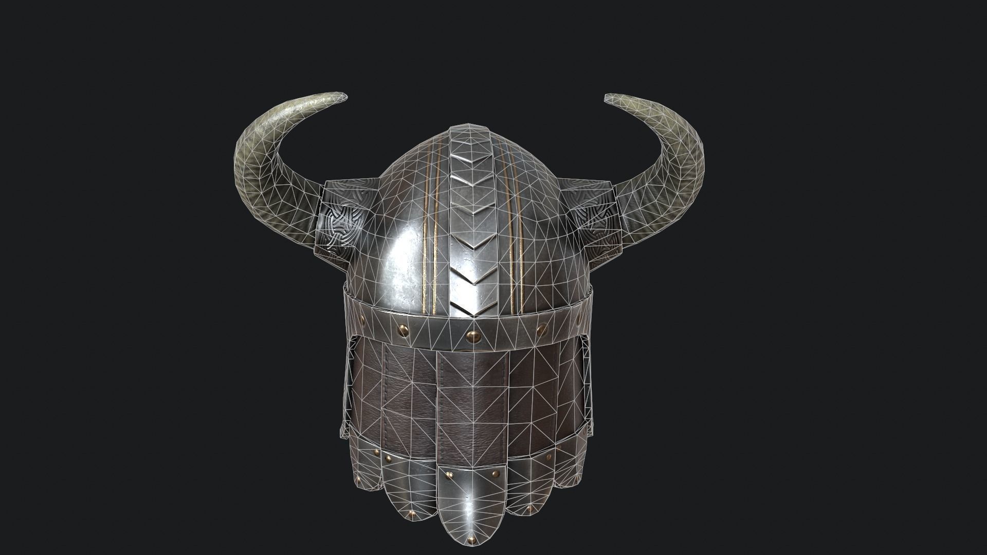 Viking helmet v5 Low-poly 3D model_22