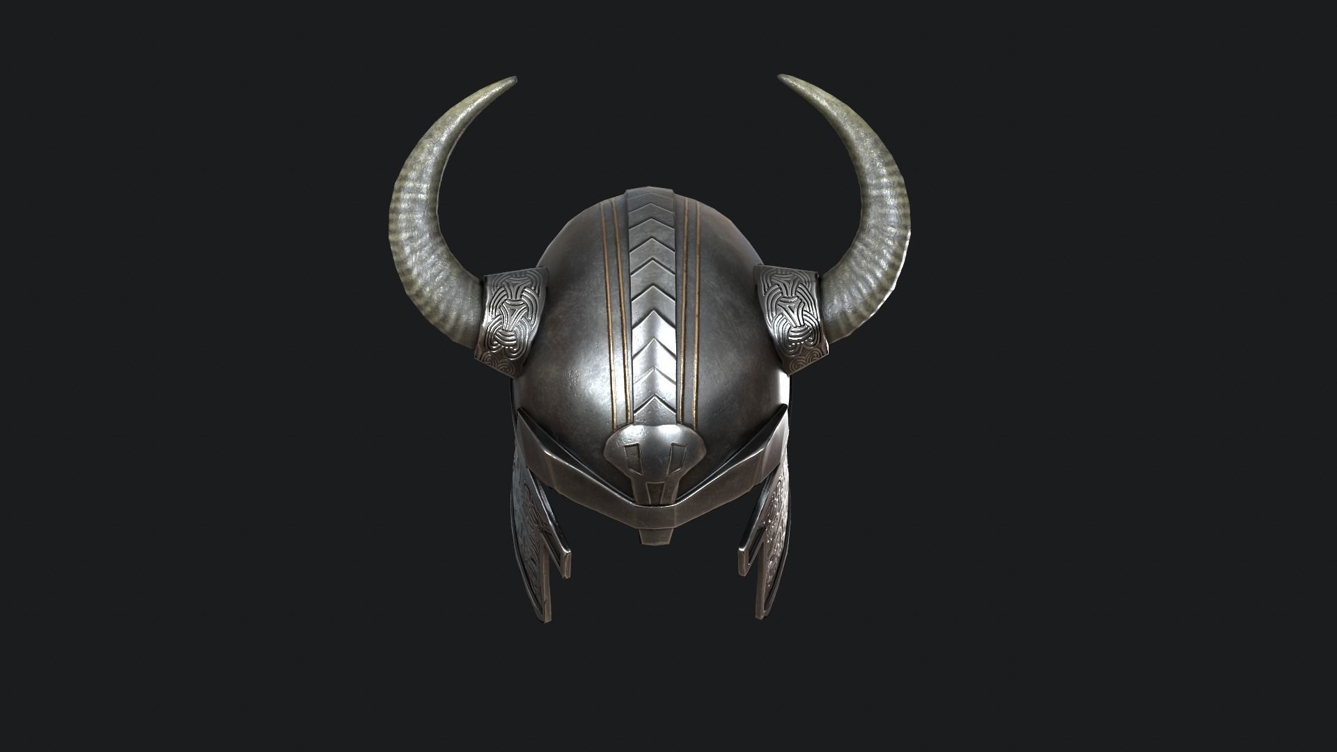 Viking helmet v5 Low-poly 3D model_16
